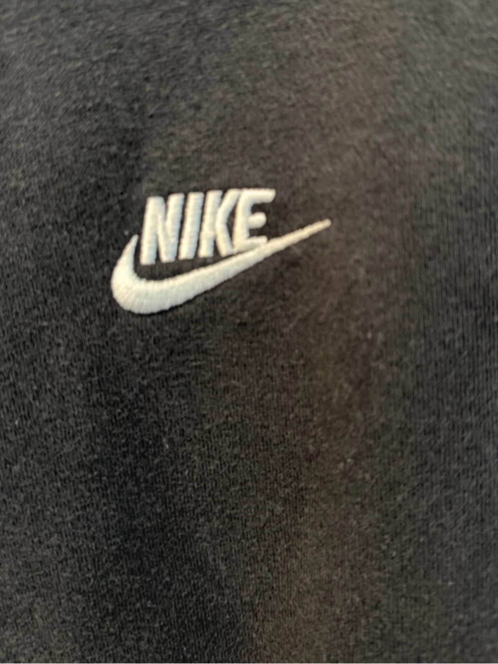 Nike Black Crewneck Sweatshirt with White Logo - Picture 3 of 4